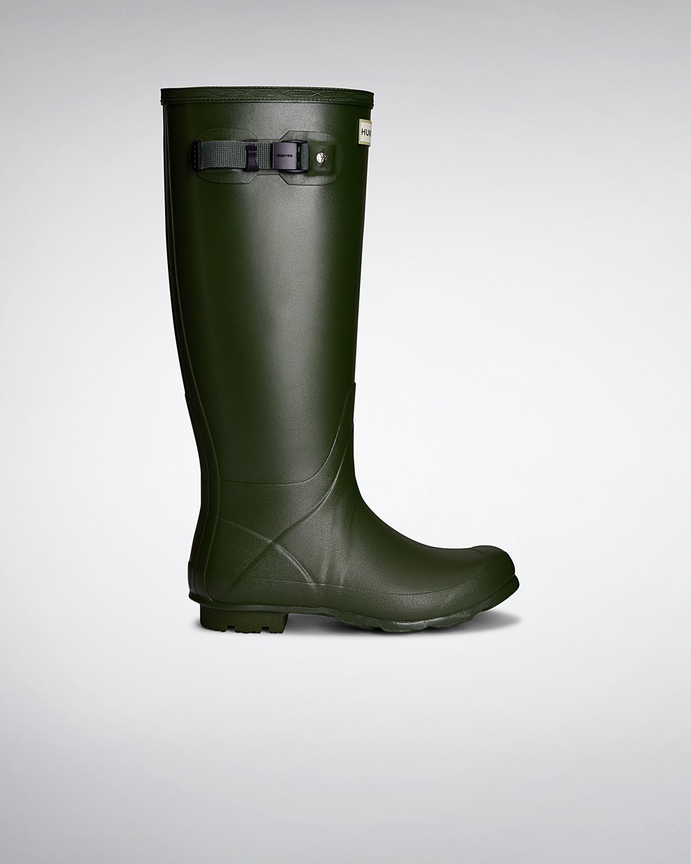 Women Hunter Norris Field Neoprene Lined | Tall Rain Boots Green | NZ-81729-BPAX